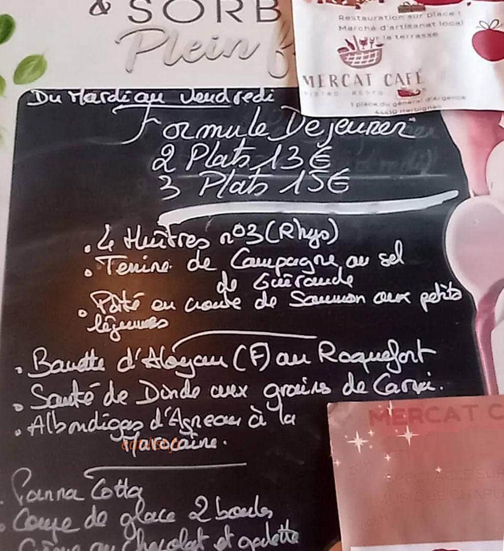 Mercat Café — carte page 1