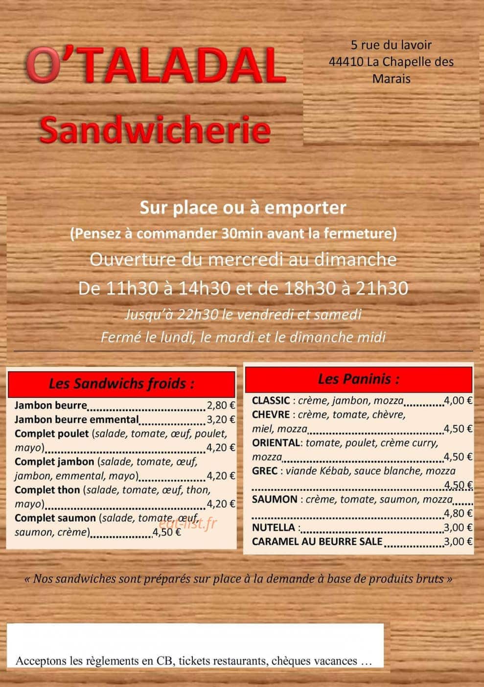 O'taladal — carte page 1