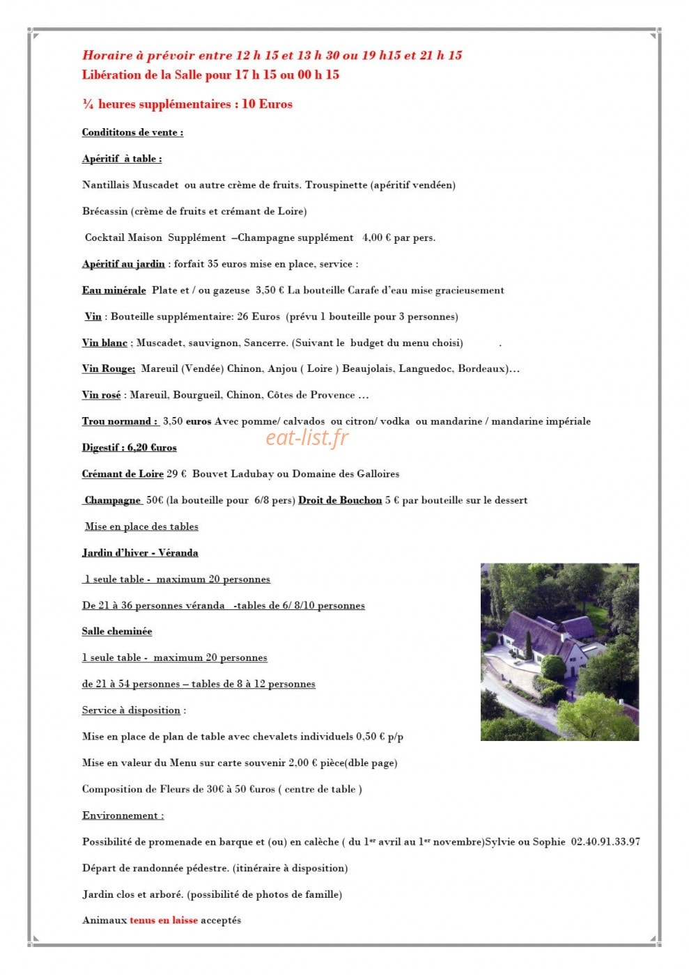 Auberge De Breca — carte page 5