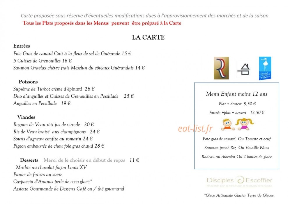 Auberge De Breca — carte page 3