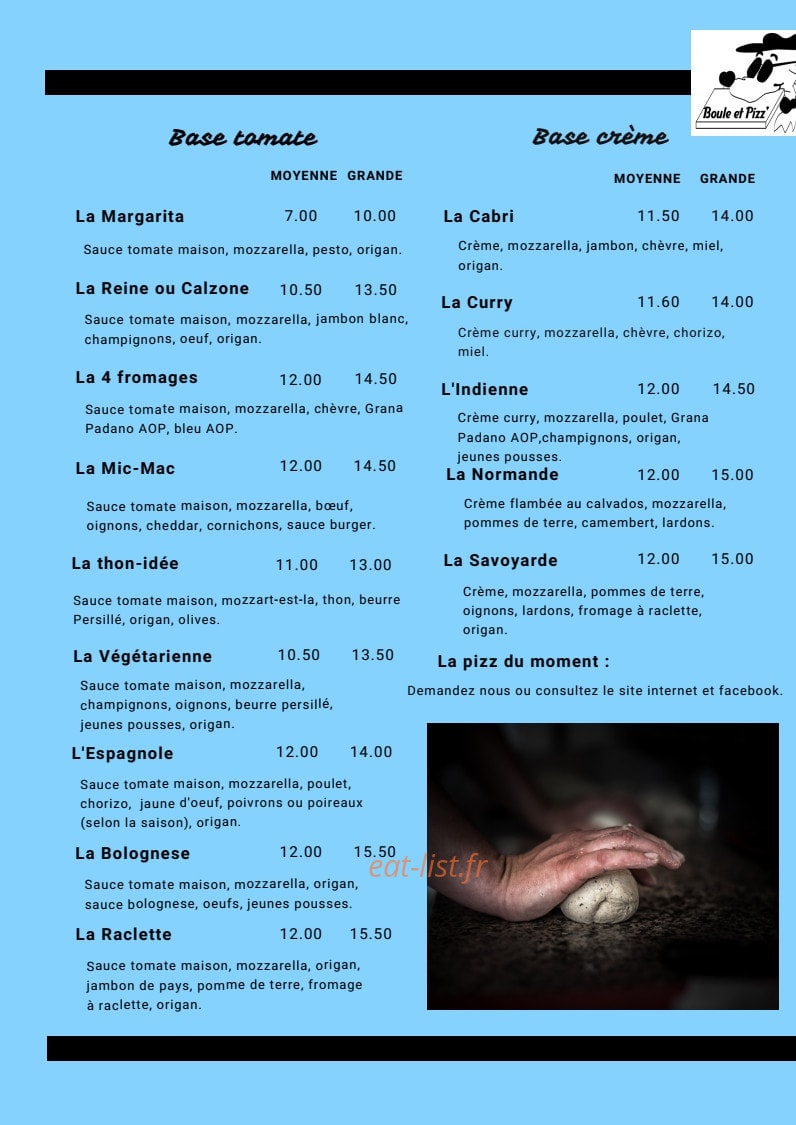 Boule et pizz — carte page 2