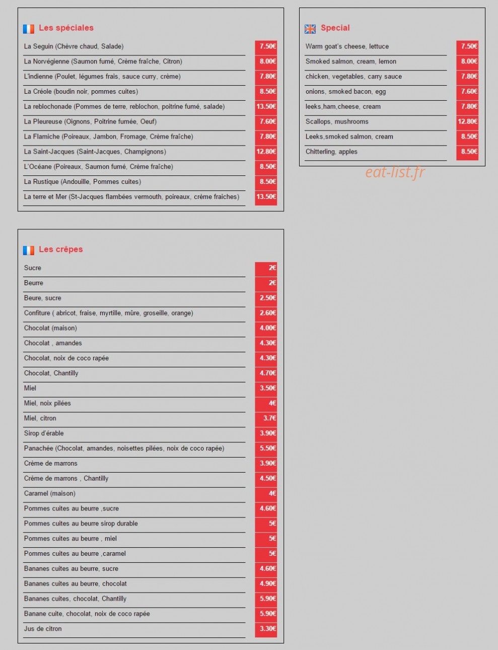 La Passerelle — carte page 10