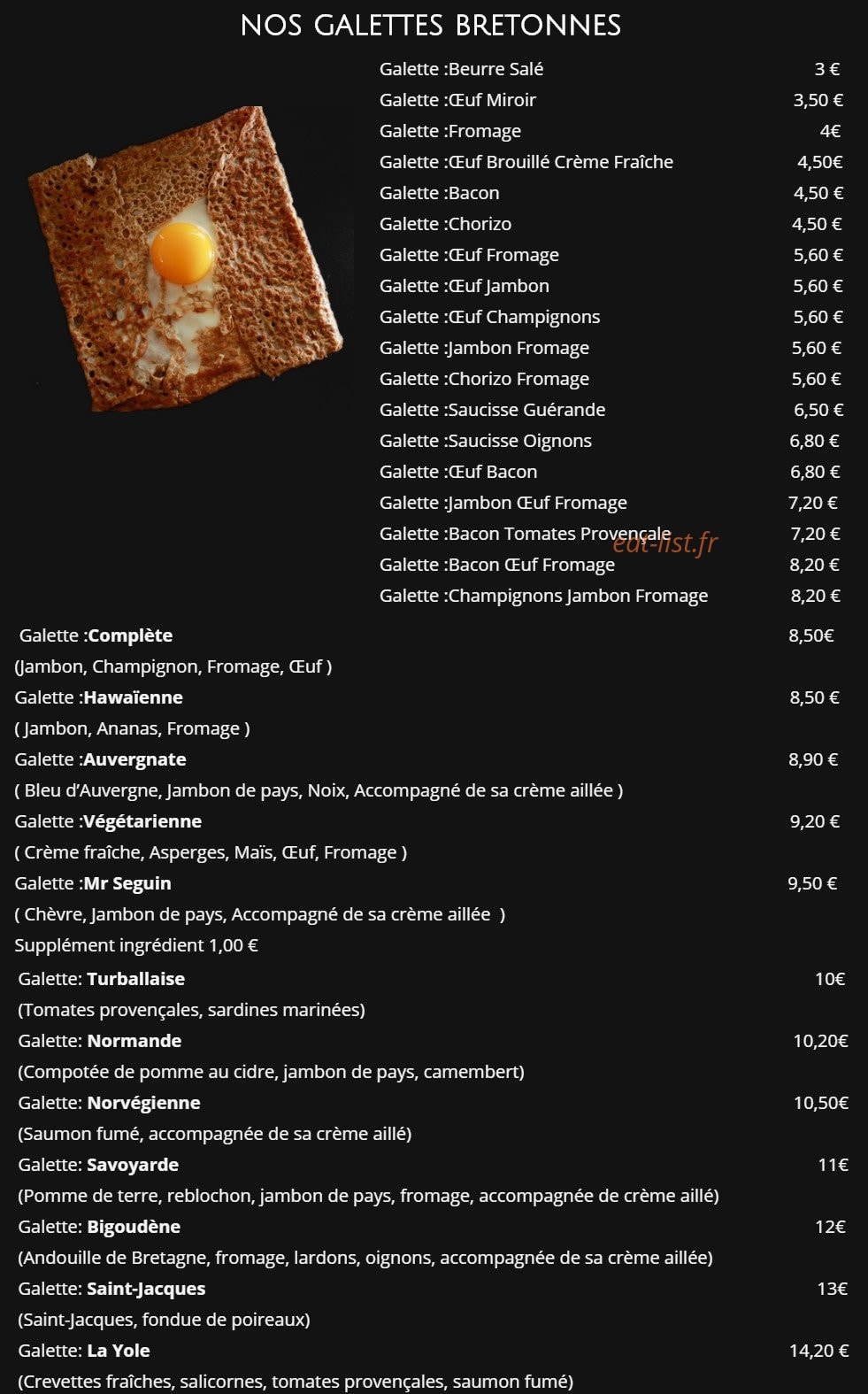 La Yole — carte page 2