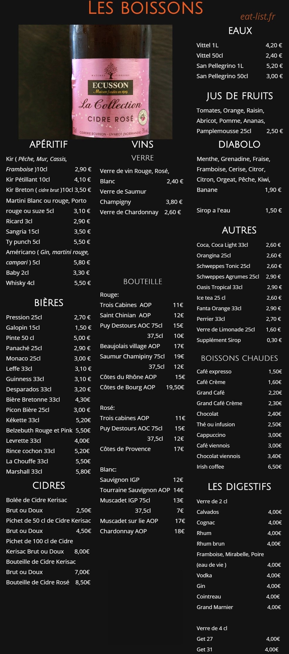 La Yole — carte page 6
