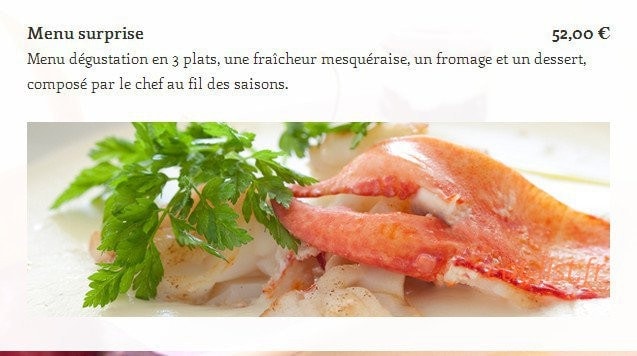 Restaurant La Vieille Forge — carte page 4