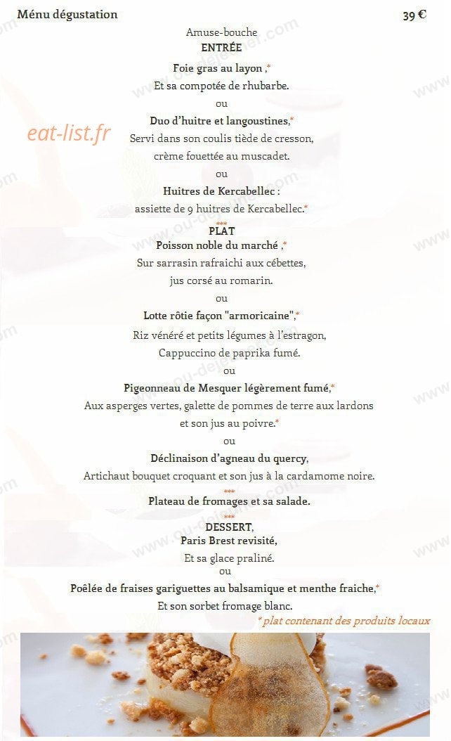 Restaurant La Vieille Forge — carte page 3