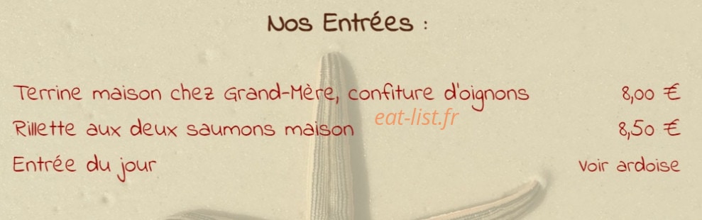 Chez Grand-Mère — carte page 1
