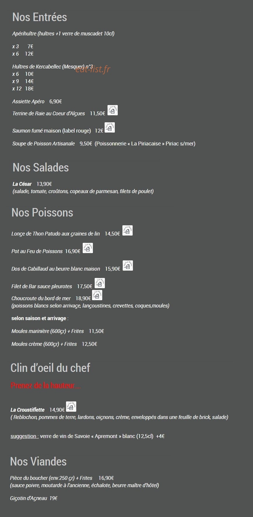 La Terrasse Fleurie — carte page 2