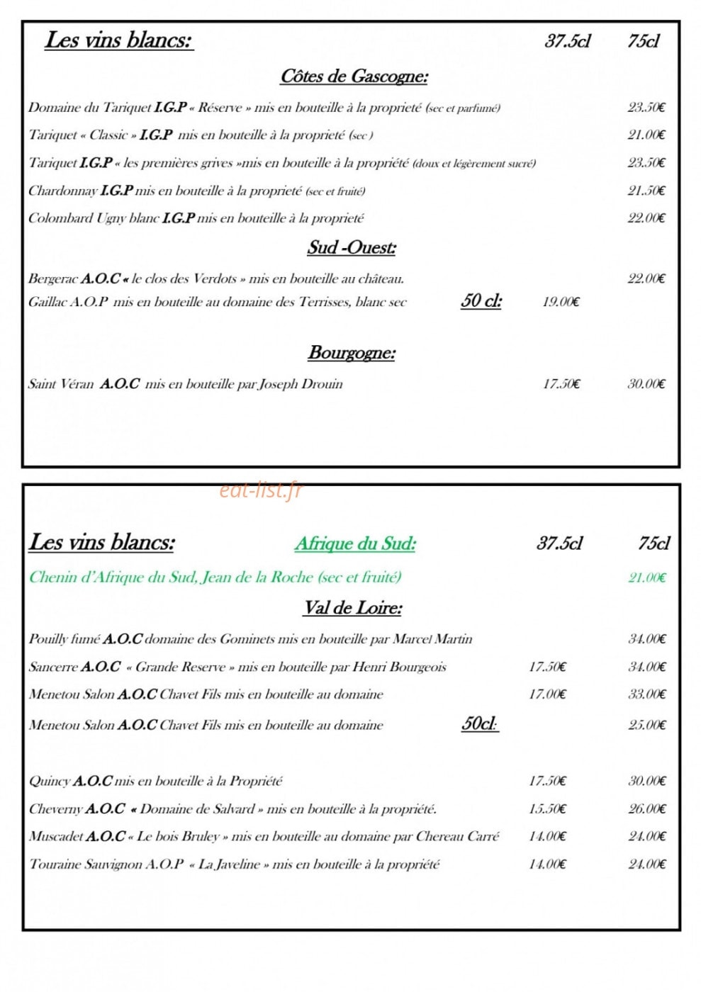 La Vigie — carte page 9