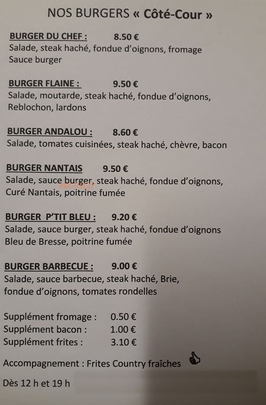 Côté cour — carte page 1