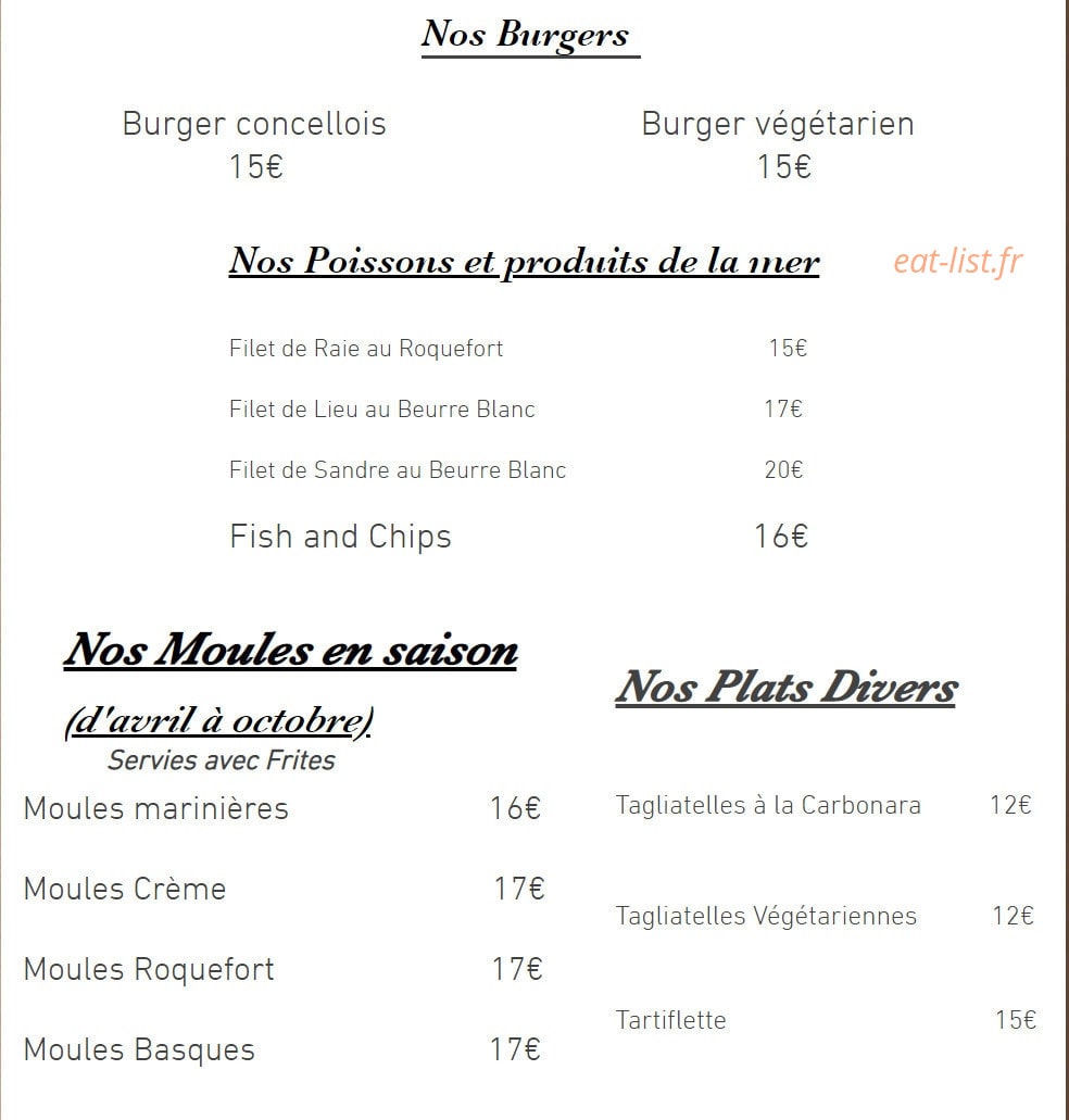 Le Kiosque by Bob — carte page 2