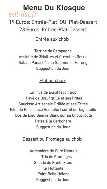 Le Kiosque by Bob — carte page 6