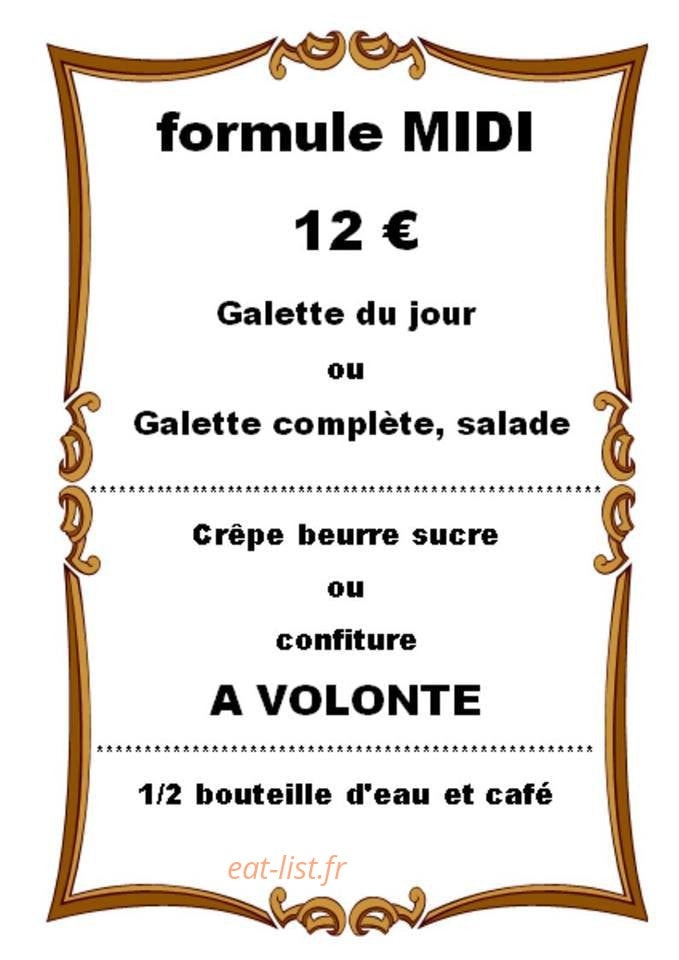 Crêperie St Nicolas — carte page 1