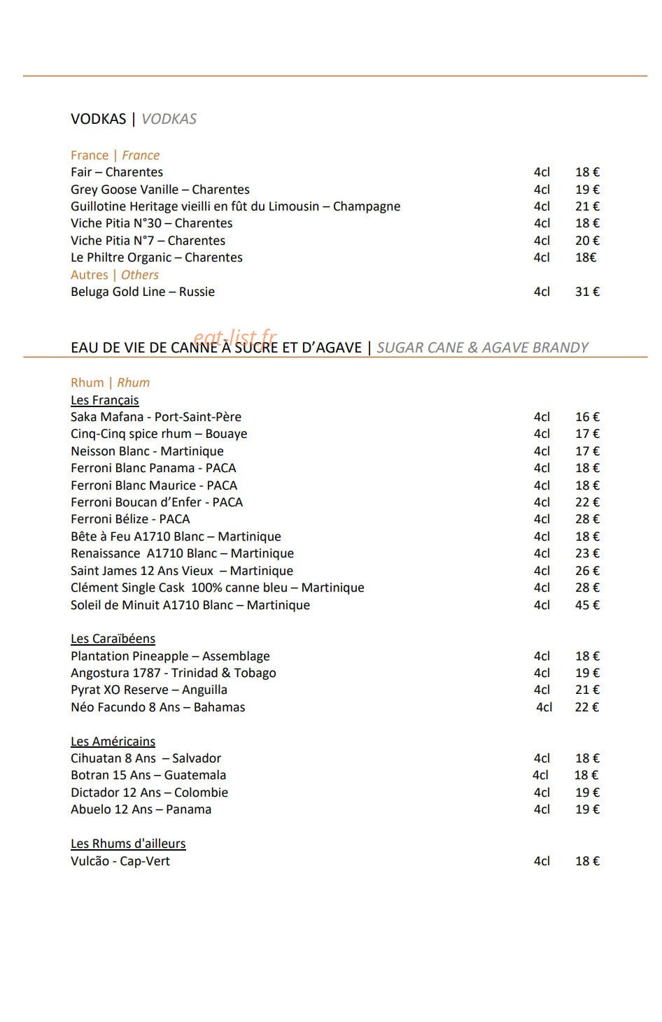 La Table du Marquis — carte page 14