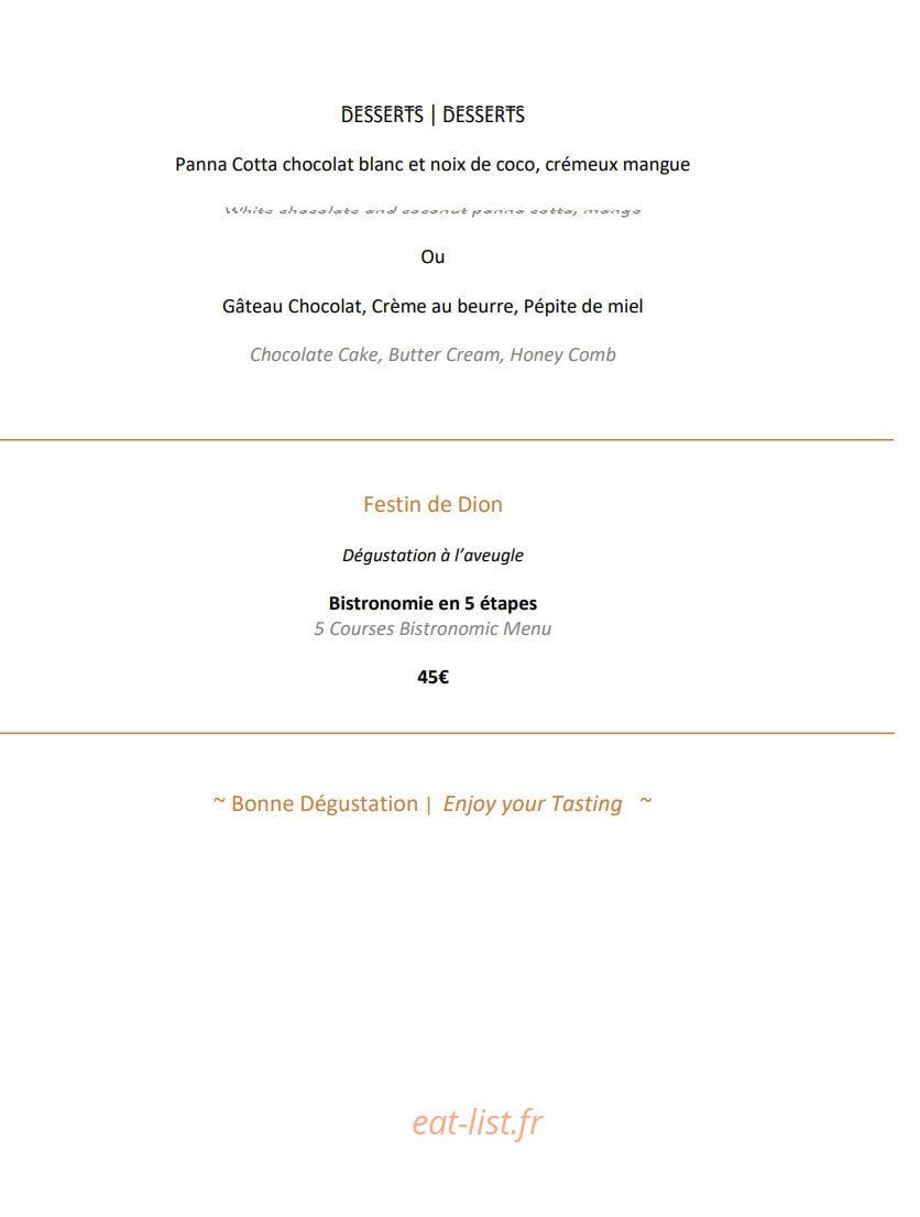 La Table du Marquis — carte page 3