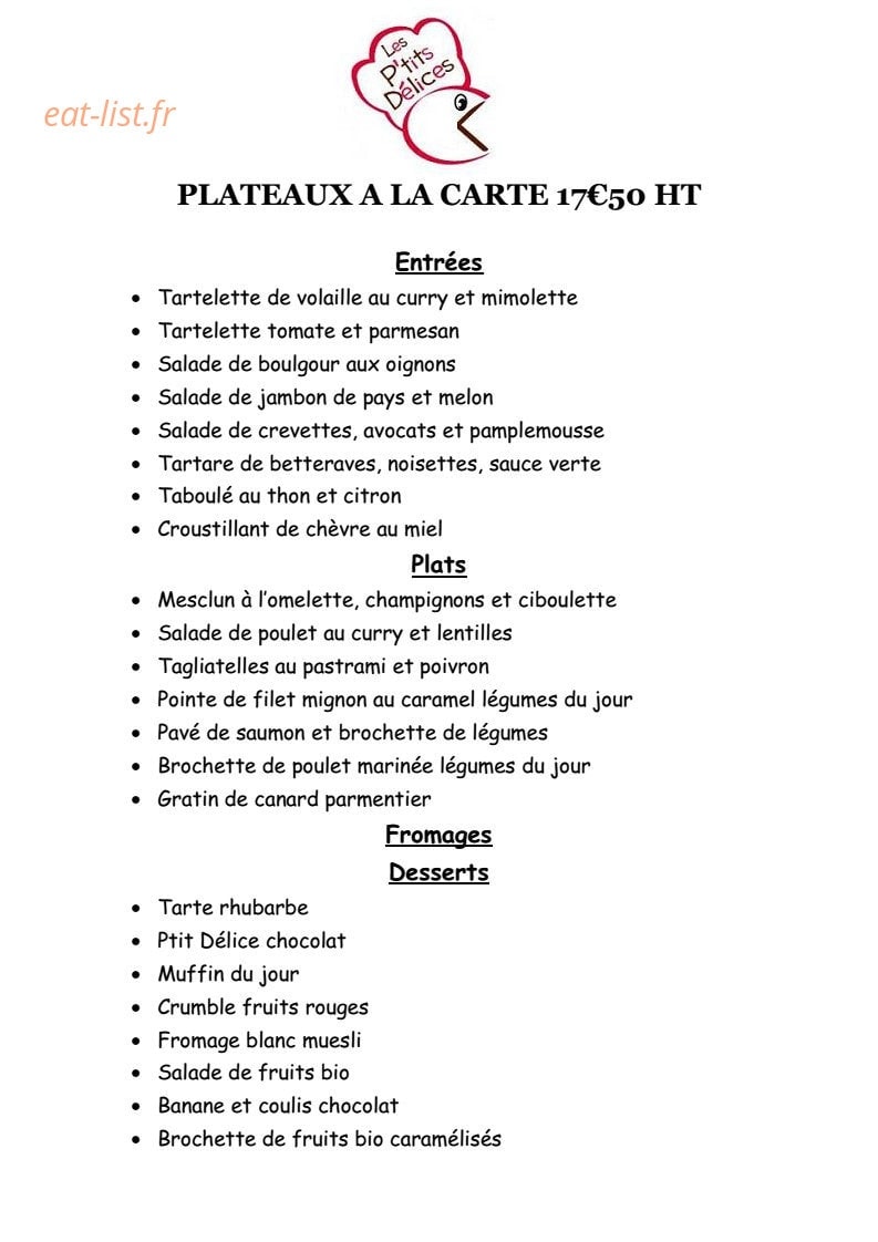 Les Ptits Delices — carte page 4