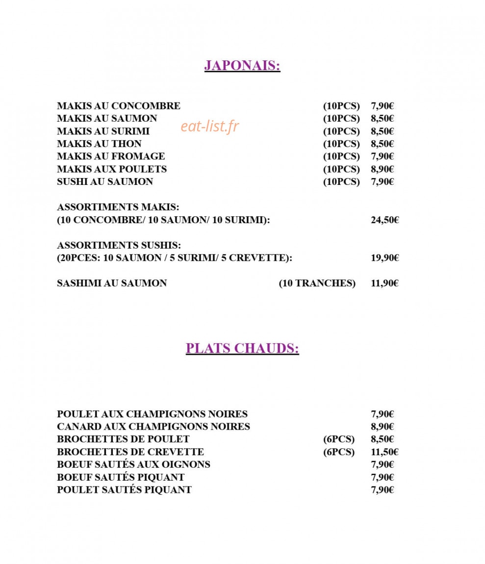 Wok Gourmand — carte page 3