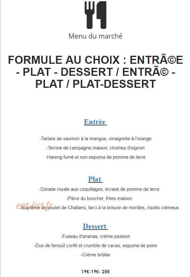 La Closerie — carte page 1