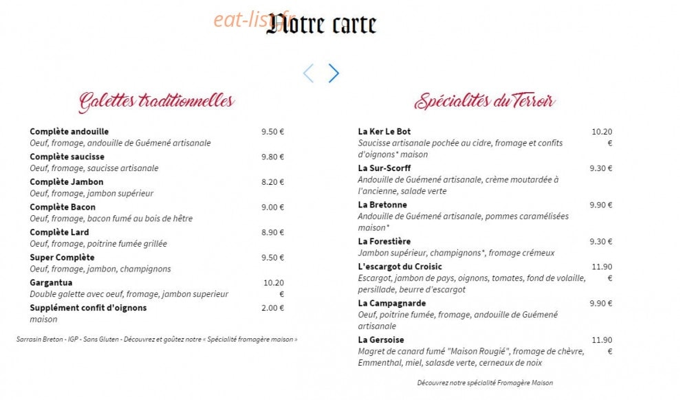 Le Bot — carte page 1