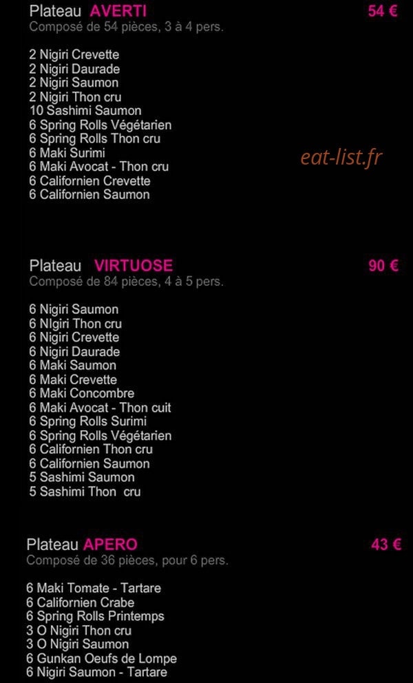 Ban Sushi — carte page 2
