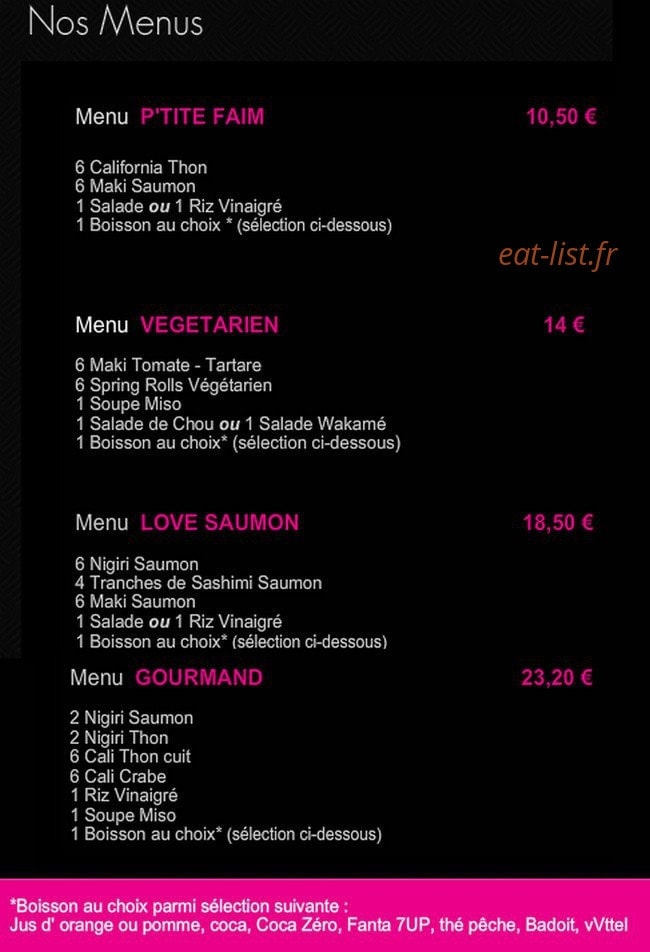 Ban Sushi — carte page 3