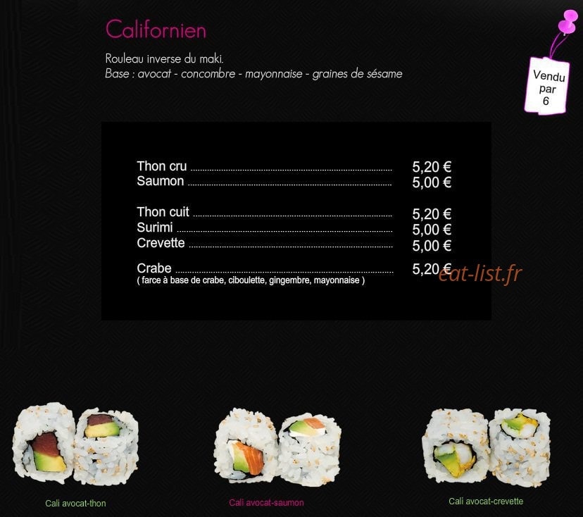 Ban Sushi — carte page 8