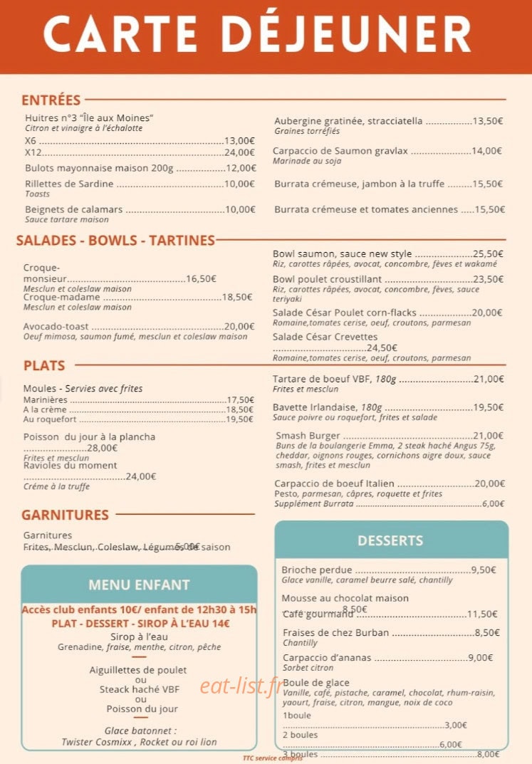 Club de l'Océan — carte page 1