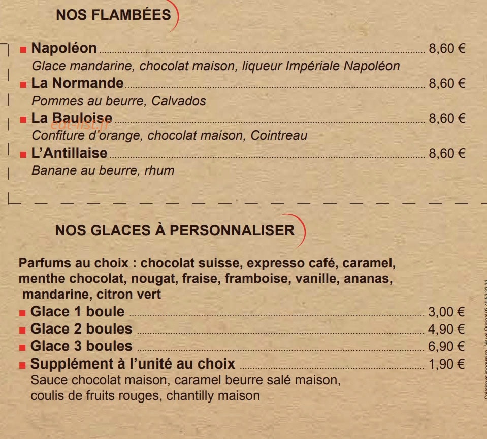 Côté Crêpes — carte page 8