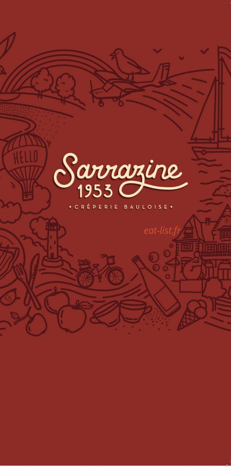 Crêperie Sarrazine 1953 — carte page 1