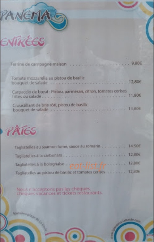 Ipanema — carte page 2