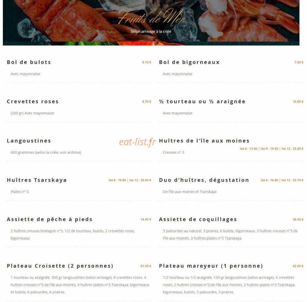 La Croisette — carte page 2