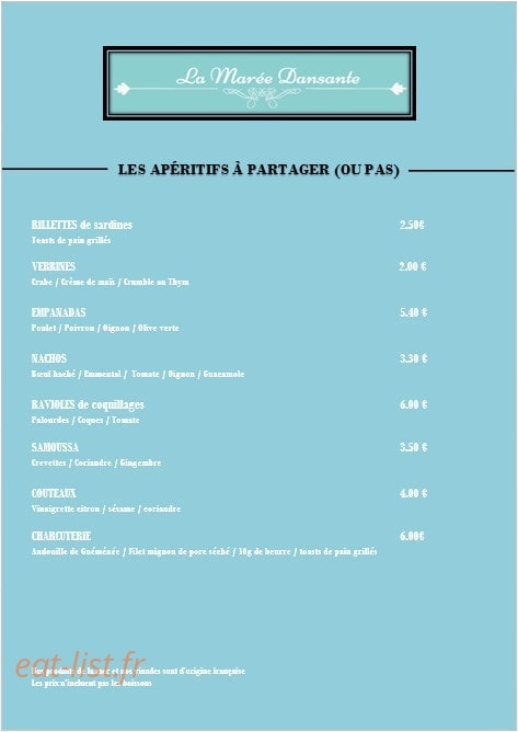 La Marée Dansante — carte page 10