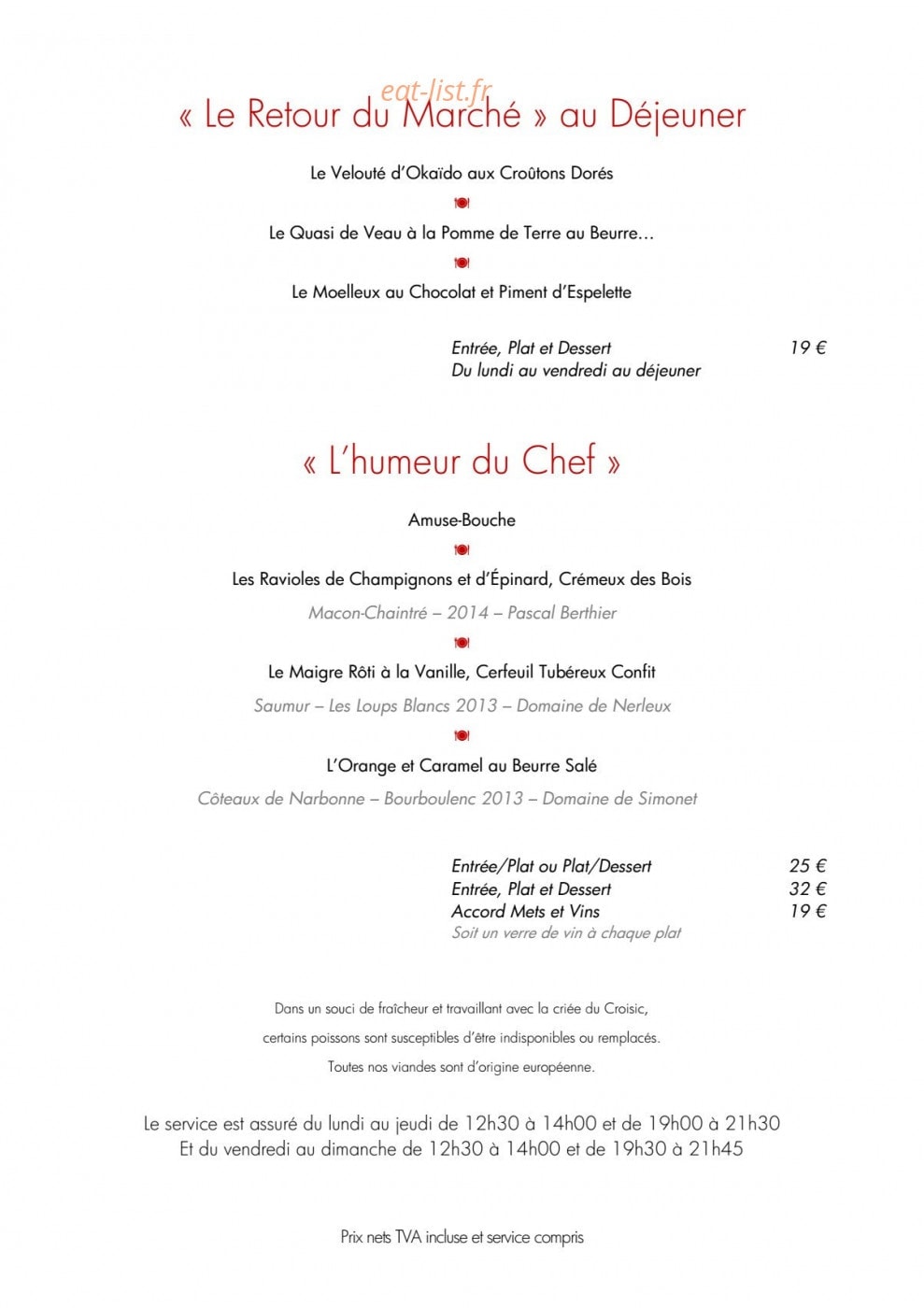 Le Saint Christophe — carte page 2
