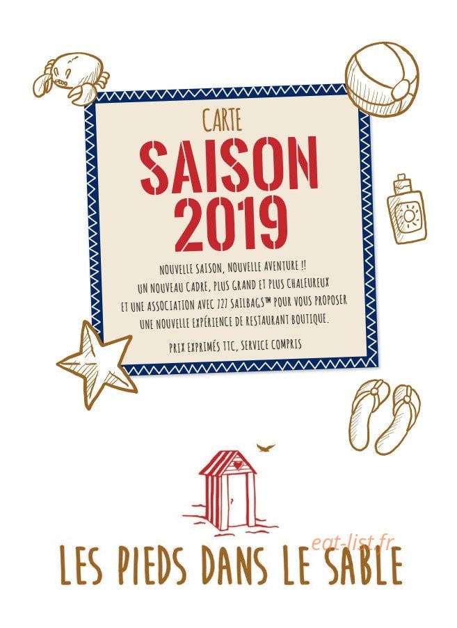Les Pieds dans le Sable — carte page 1