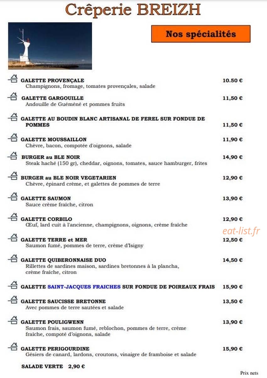 Crêperie Breizh — carte page 6