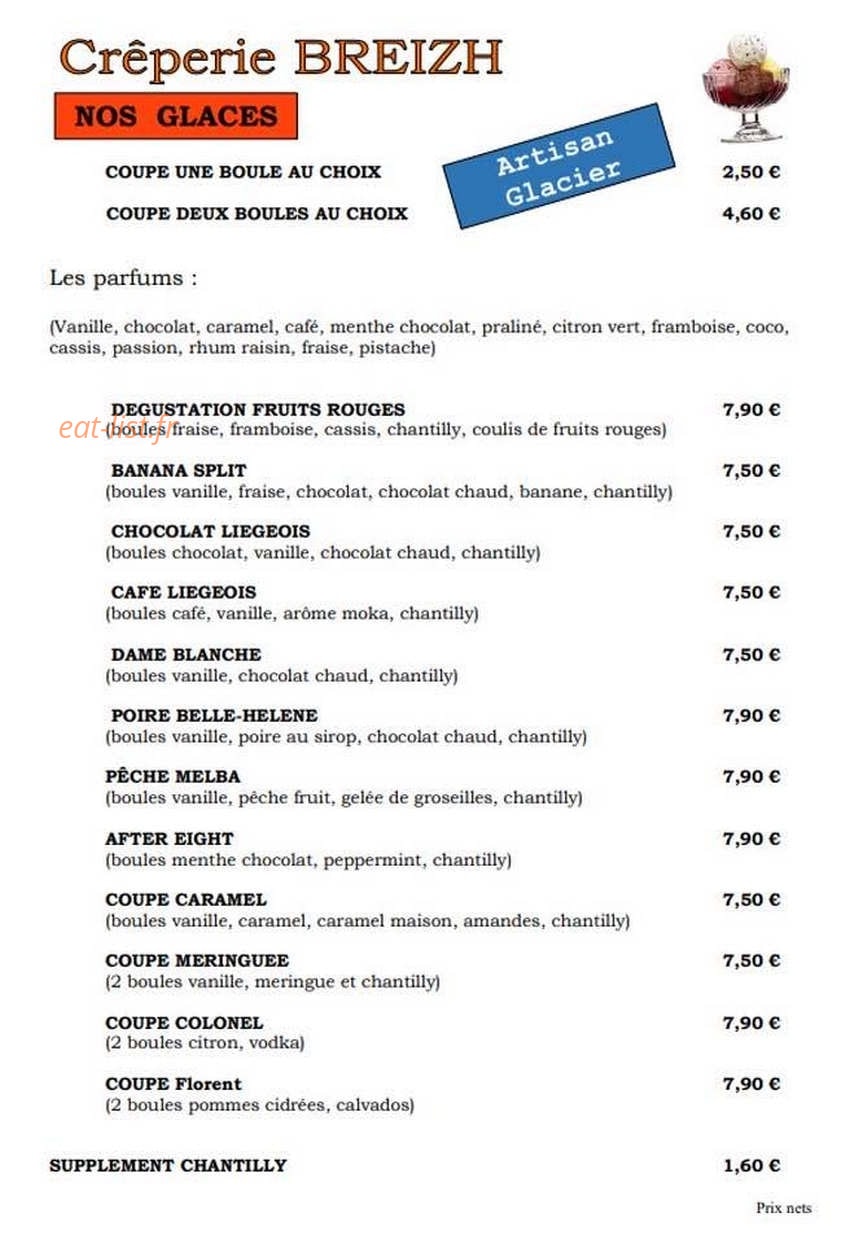 Crêperie Breizh — carte page 4