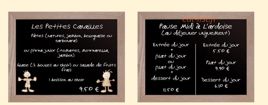 Une pizza à la mer — carte page 1