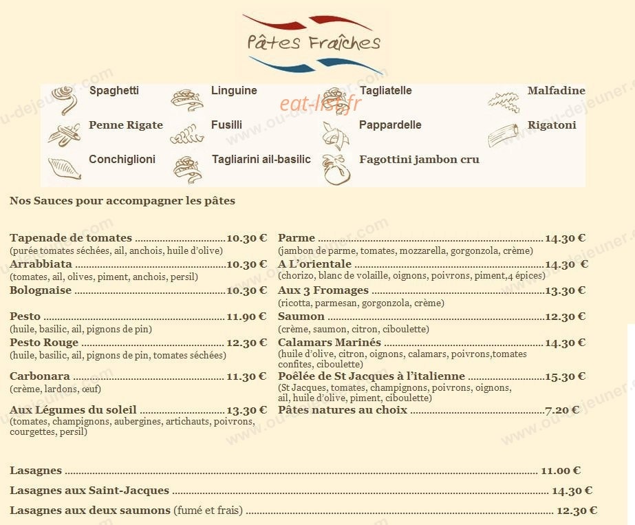 Une pizza à la mer — carte page 4