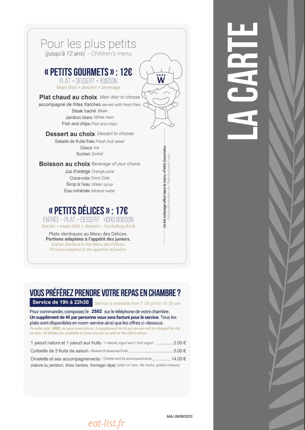Vue Mer By Westotel — carte page 2