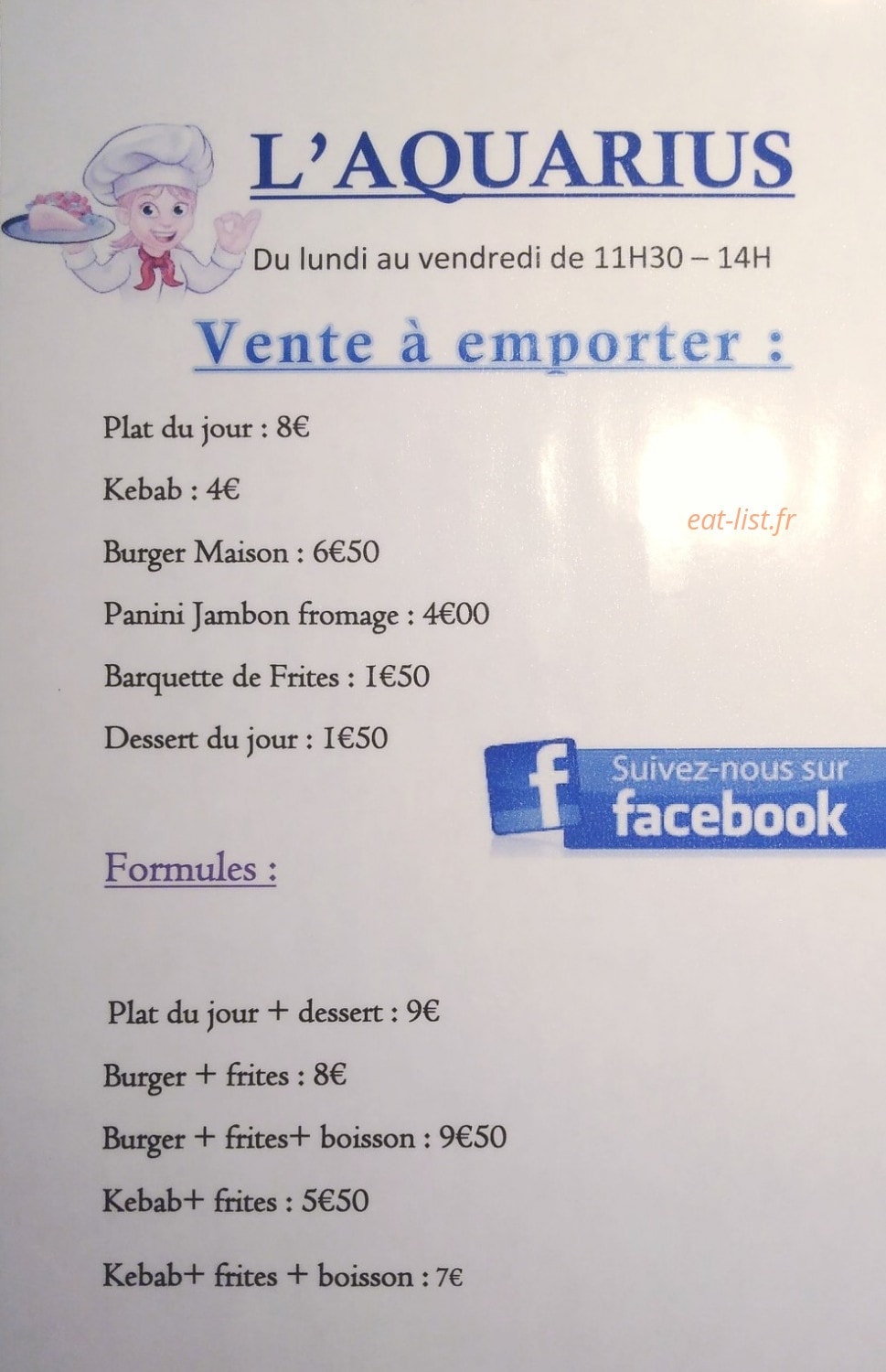 Chez Manu — carte page 1