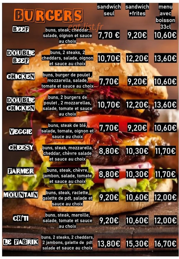 La Fabrik — carte page 1