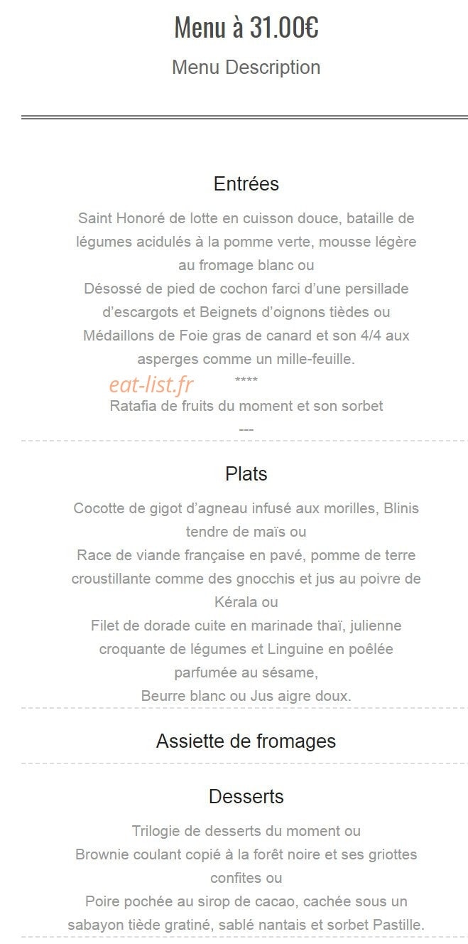 Auberge du Tire Bouchon — carte page 2