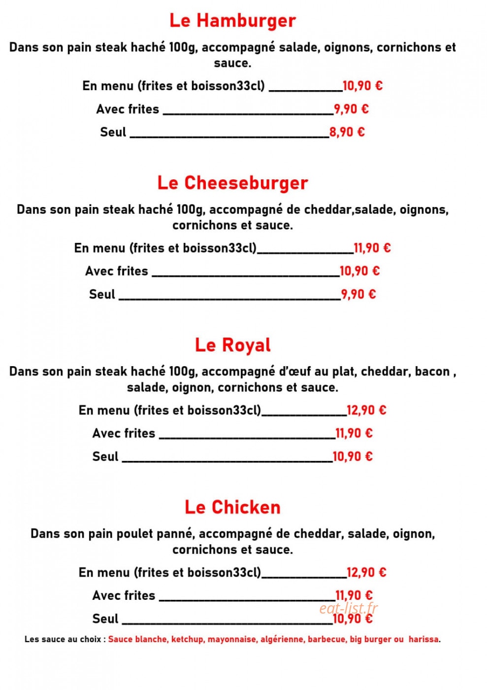 Le Petit Gourmand — carte page 3