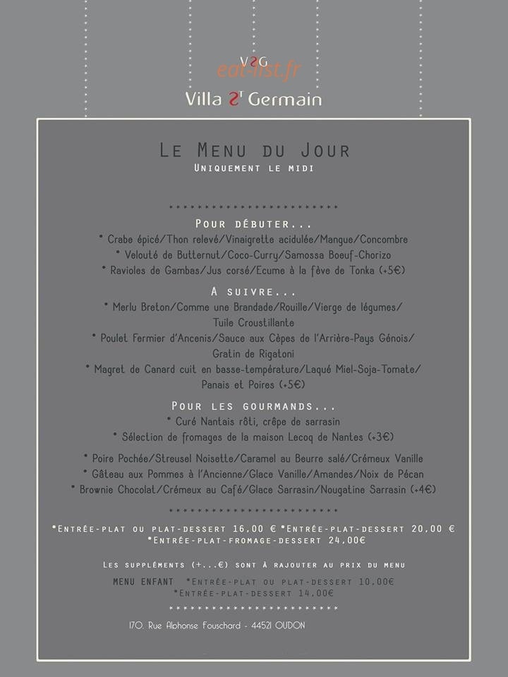 Villa St Germain — carte page 1