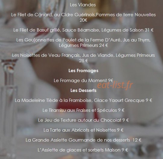 Le Relais Saint Clair — carte page 7