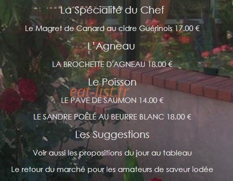 Le Relais Saint Clair — carte page 14