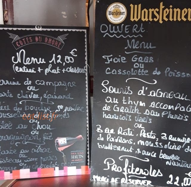 La Cantine — carte page 3