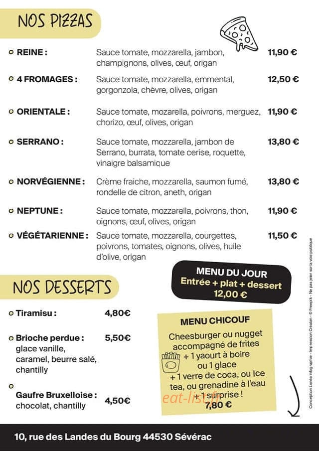 La Cantine — carte page 2
