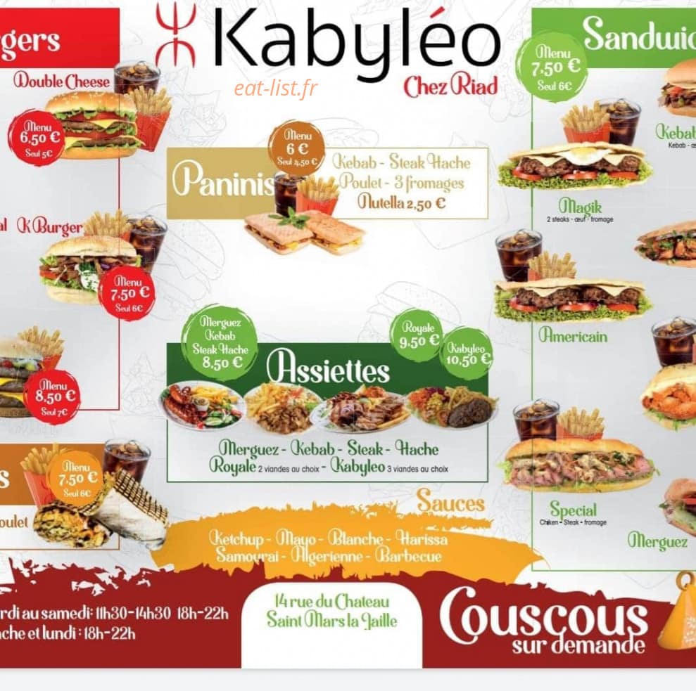 Kebab kabyleo — carte page 1