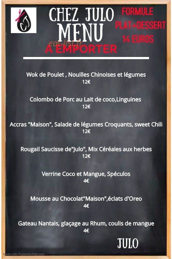 Chez Julo — carte page 1